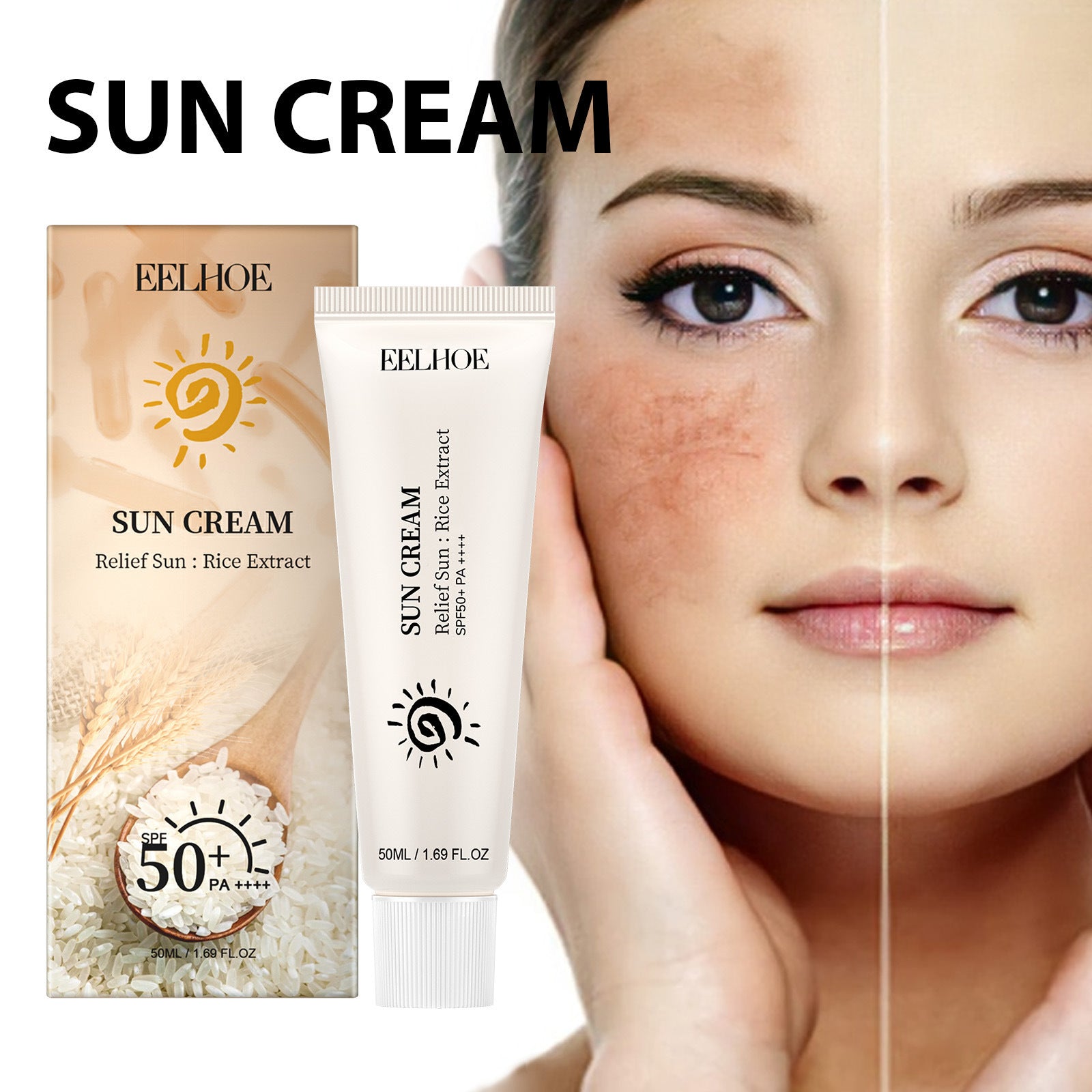 Refreshing Not Oily Natural UV Protection Protective Cream