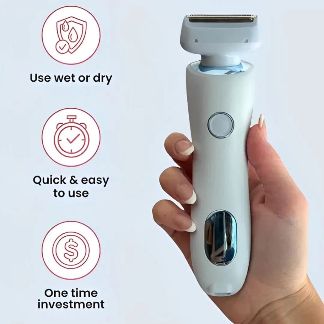 SilkGlide Pro Electric Shaver: Compact, Painless Hair Removal hair removal hair removal Blue 