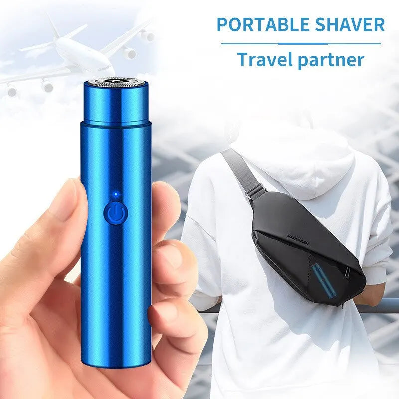 Men's Mini Electric Shaver & Beard Trimmer - Rechargeable USB - Gal Gadget