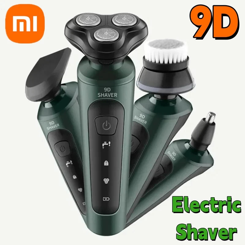 Xiaomi Electric Shavers Men Waterproof Wet Dry Use Electric Trimmer Razor Rechargeable Battery Rotary Shavers Machine Shaving - Gal Gadget