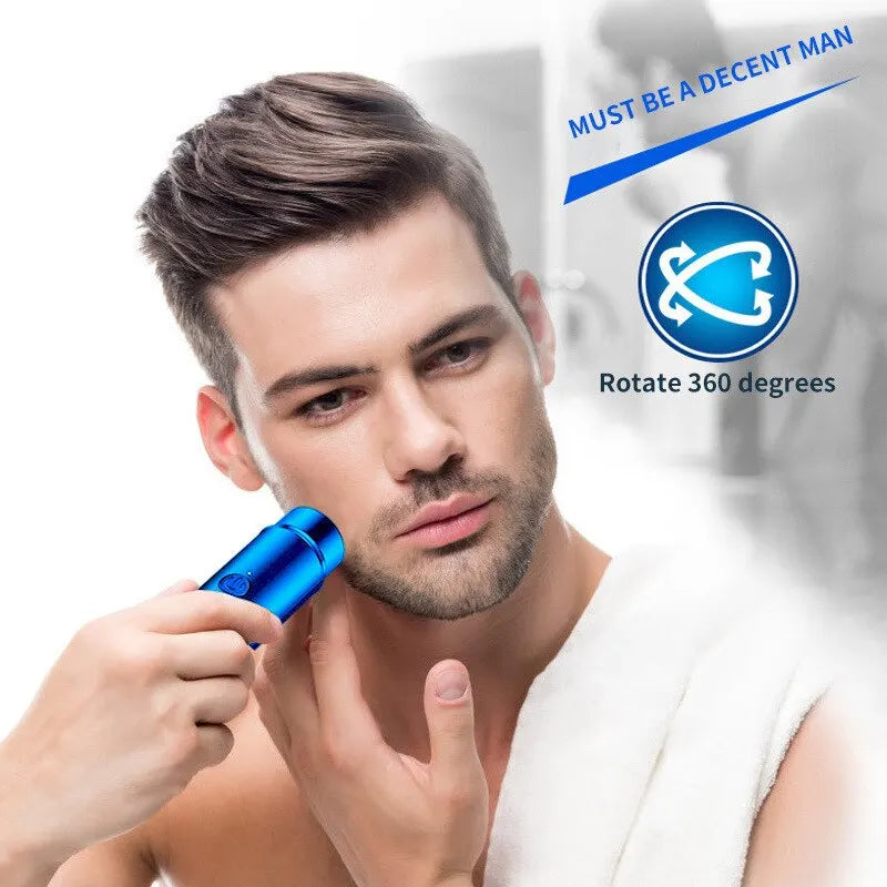 Men's Mini Electric Shaver & Beard Trimmer - Rechargeable USB - Gal Gadget